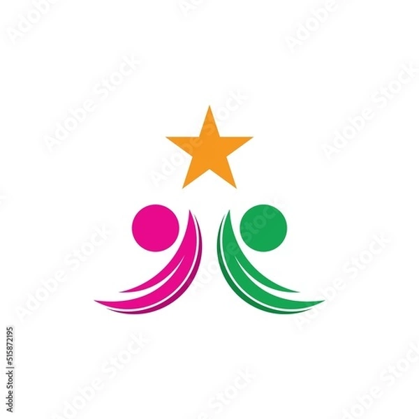 Fototapeta Community, network and social icon