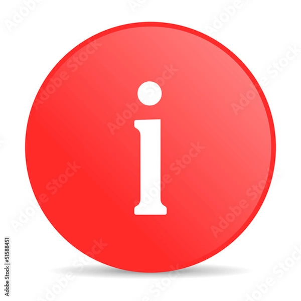 Fototapeta information red circle web glossy icon