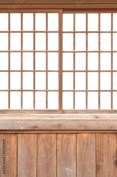 Fototapeta texture of Japanese sliding paper door Shoji
