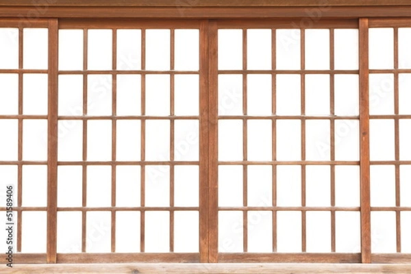Fototapeta texture of Japanese sliding paper door Shoji