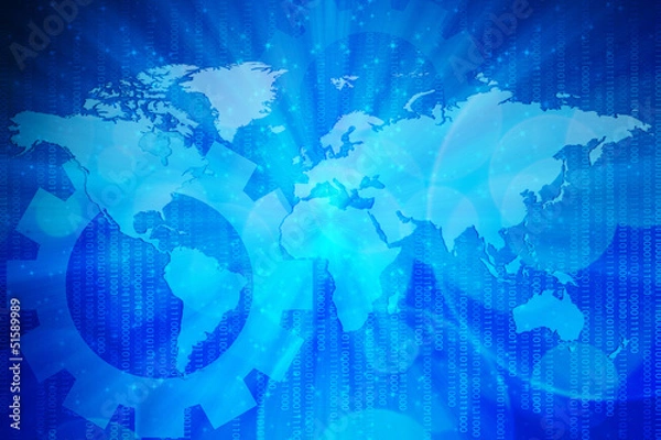 Obraz Abstract business background blue color