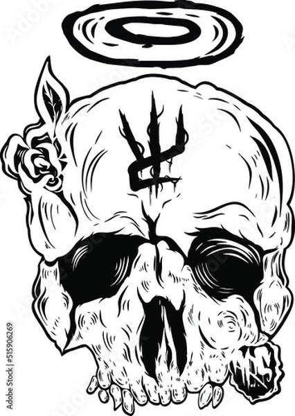 Obraz skull and bones