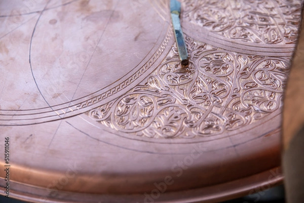 Obraz decoration pattern on metal plate