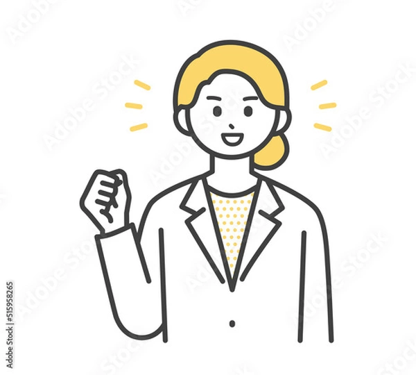 Fototapeta 医療従事者の表情とジェスチャーのイラスト素材