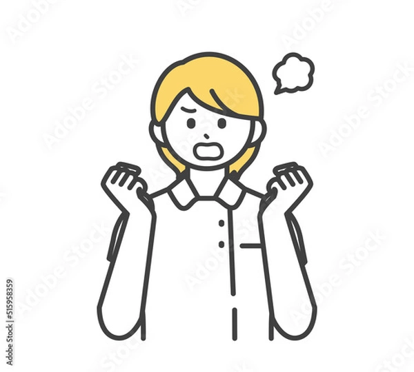 Fototapeta 医療従事者の表情とジェスチャーのイラスト素材