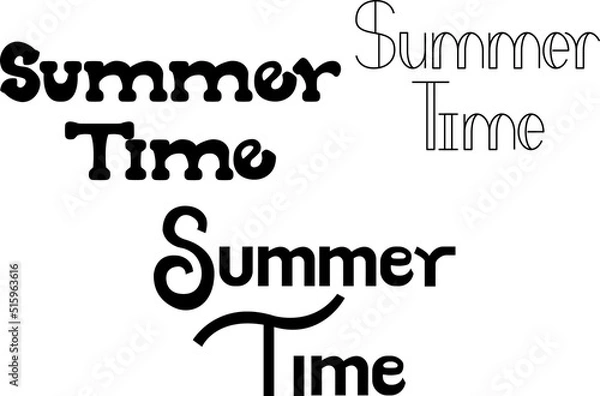 Fototapeta Summer time lettering