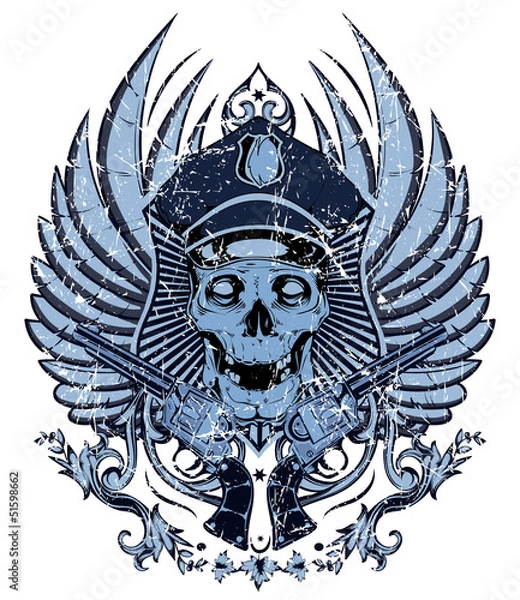 Obraz Policeman skull