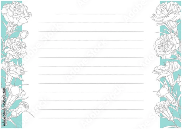 Fototapeta カーネーションのメッセージカード