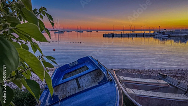 Obraz boats at sunset