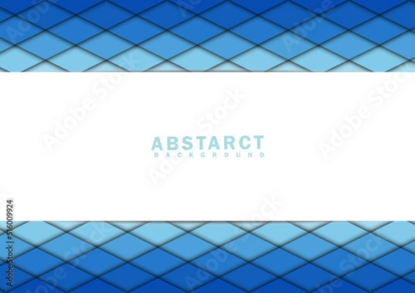 Fototapeta The gradient blue square pattern has space to enter text.