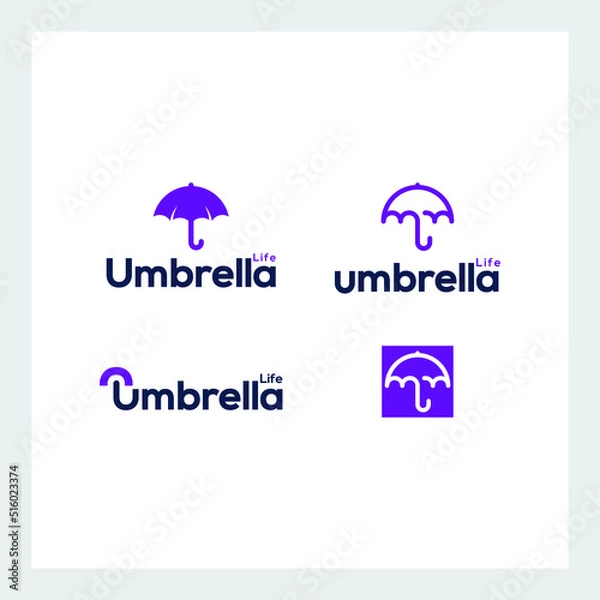 Obraz umbrella logo design, icon vector