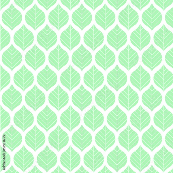 Fototapeta Abstract geometric leaves vector seamless pattern background