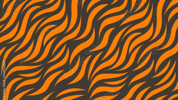 Fototapeta Abstract wavy leaf seamless pattern vector background