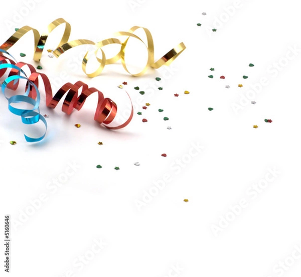 Obraz colors streamer on white background