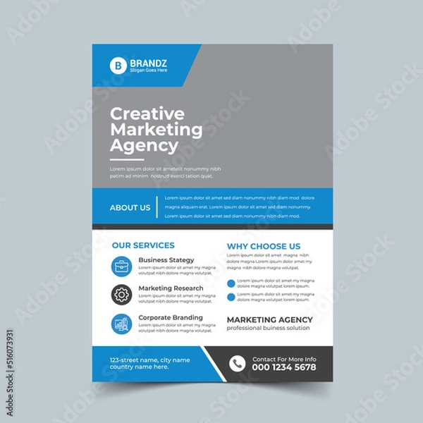 Obraz corporate flyer template