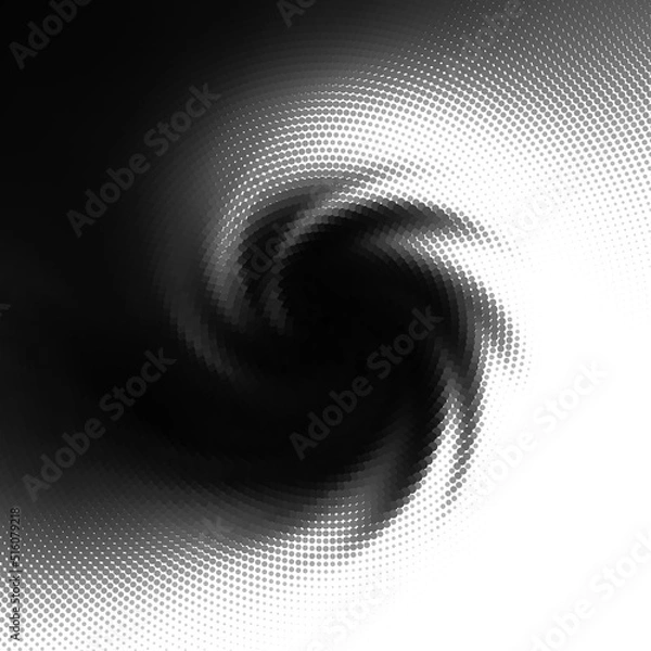 Fototapeta Halftone effect, trendy dotted illusion of gradient, vector EPS10. Abstract halftone background. Faded dot screen.