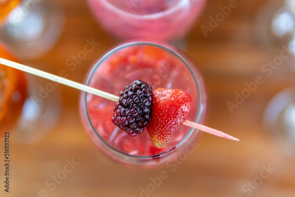 Obraz coctel frambuesa