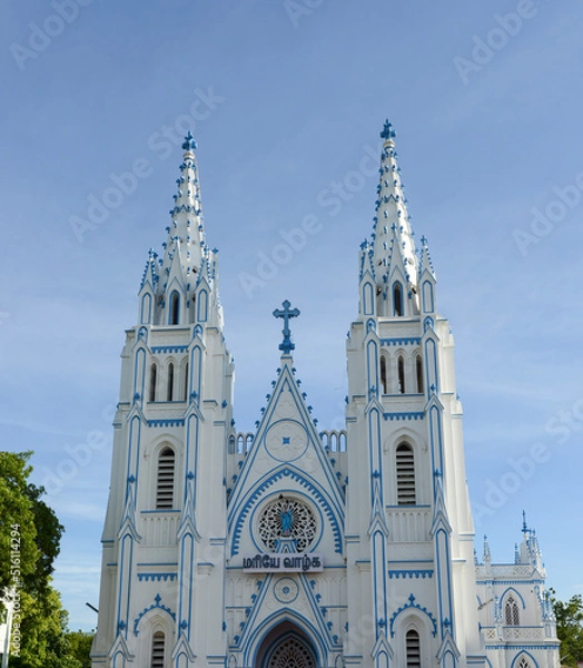 Obraz Twoers of a church in Tamil Nadu in South India