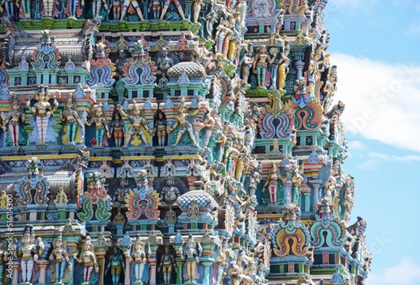 Obraz The beautiful Meenakshi Amman Temple in Madurai in the south Indian state of Tamil Nadu