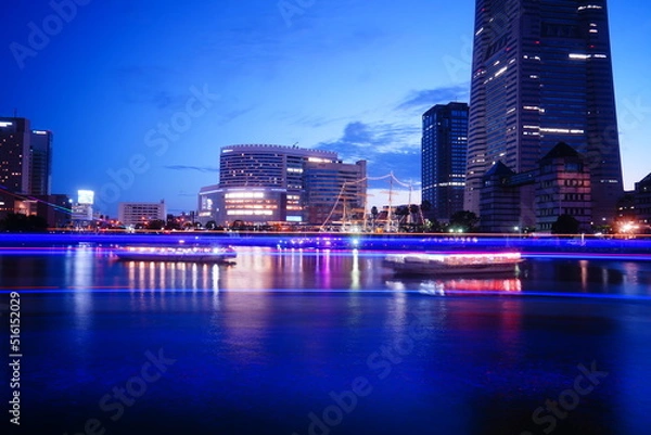 Fototapeta 横浜みなとみらいの美しい夜景