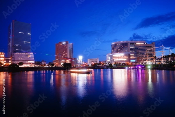 Obraz 横浜みなとみらいの美しい夜景