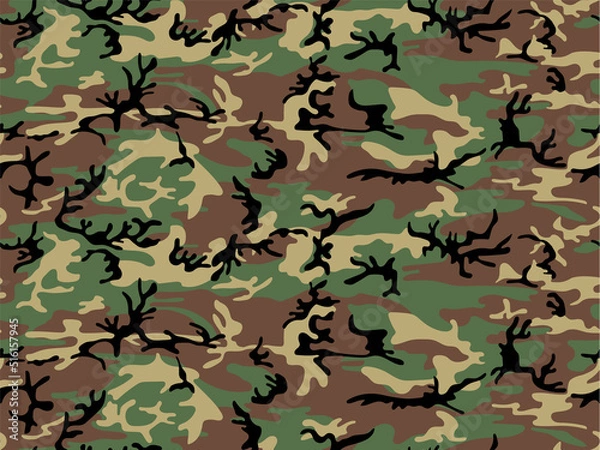 Fototapeta 迷彩 ウッドランド