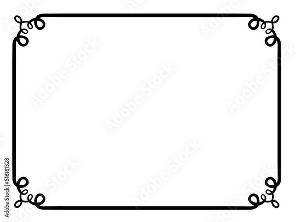 Fototapeta decorative simple frame rectangle vector