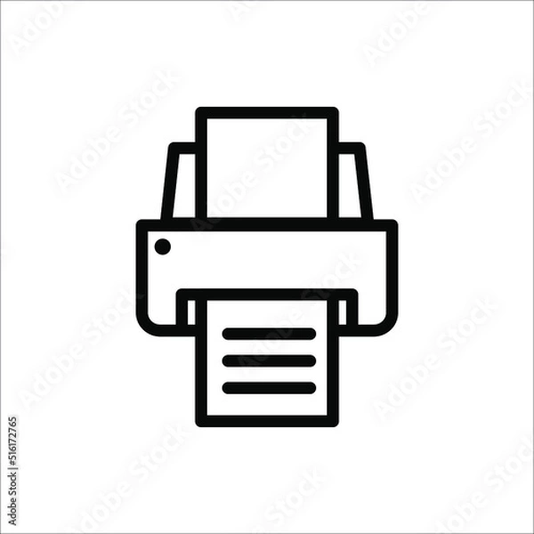 Fototapeta Printer icon on white background. Vector illustration.