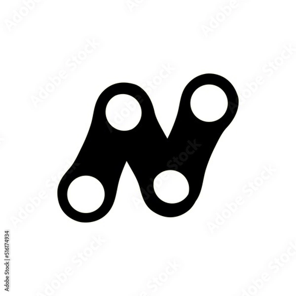 Fototapeta motorcycle chain design illustration