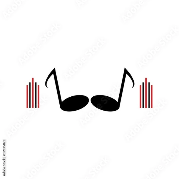 Obraz song logo design illustration