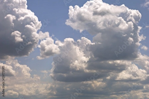 Obraz Sky replacement of white  clouds