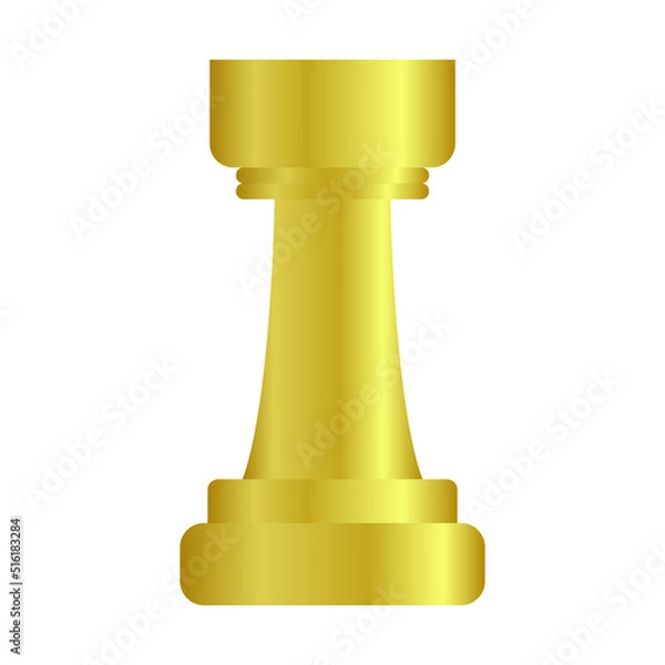 Obraz Chessmen. Golden boat. Chess. Gold. Vector