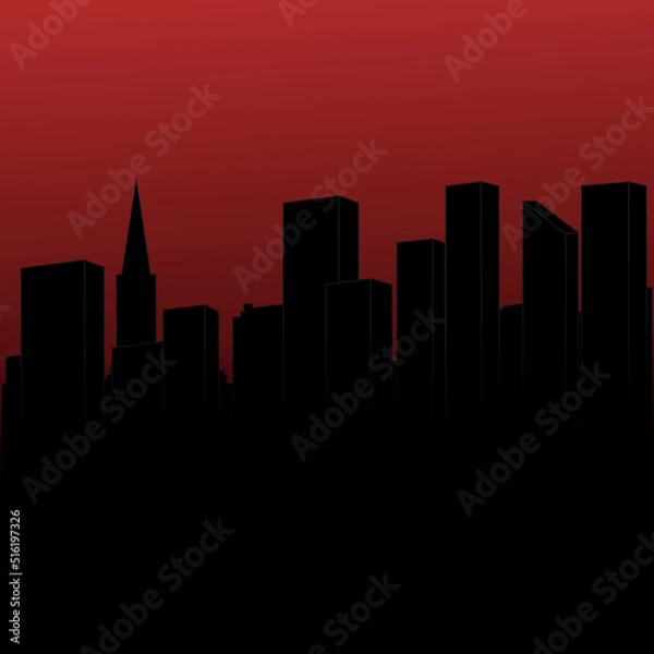 Obraz Abstract city skyline
