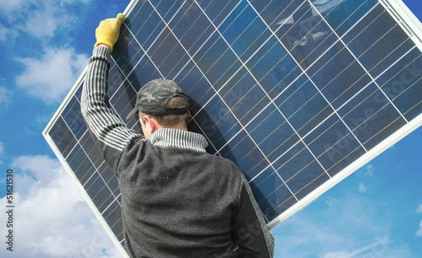 Obraz Solaranlage Monteur