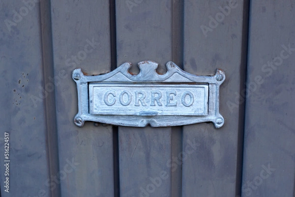 Obraz Old door mailbox