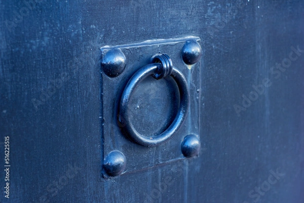 Obraz Old door with iron knocker
