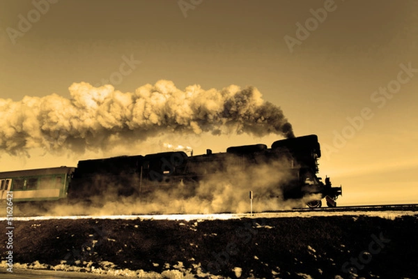 Obraz Old retro steam train