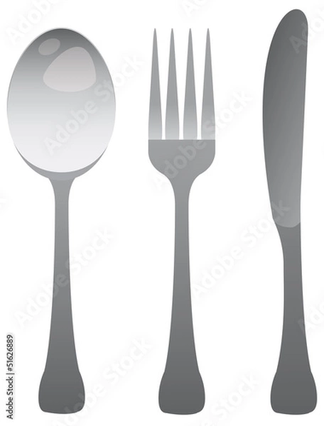 Fototapeta fork spoon