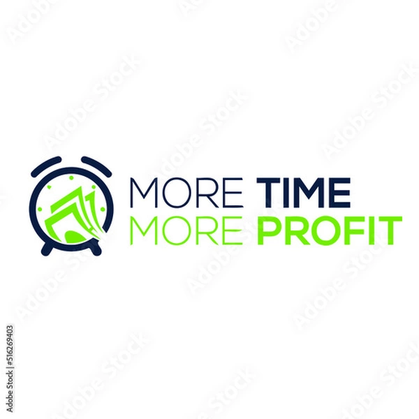 Obraz time is money logo design vector
