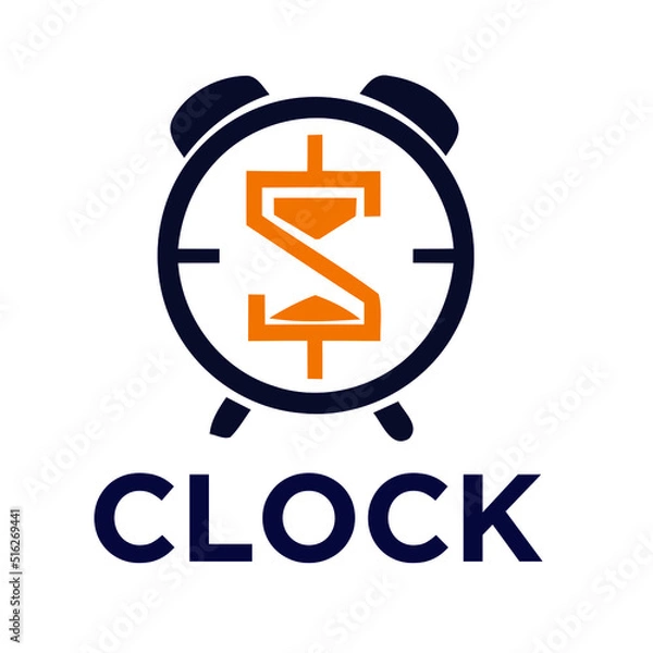 Obraz time is money logo design vector