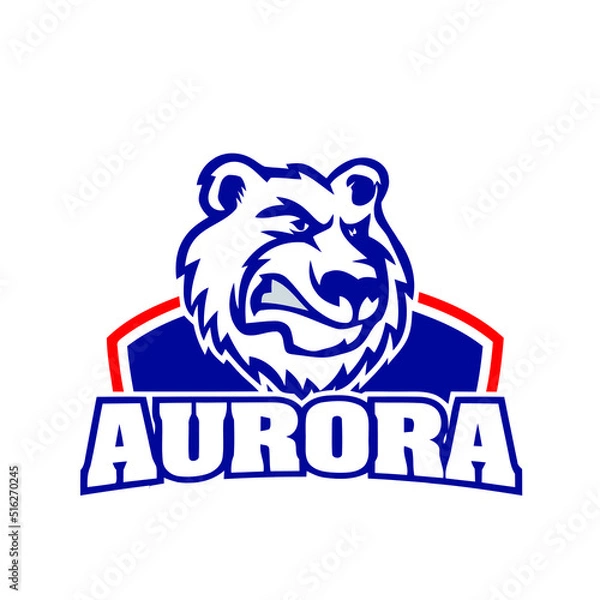 Fototapeta bear logo design vector illustration