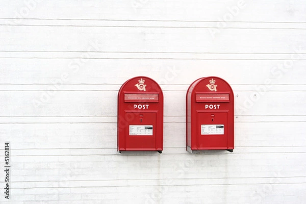 Fototapeta red post boxes