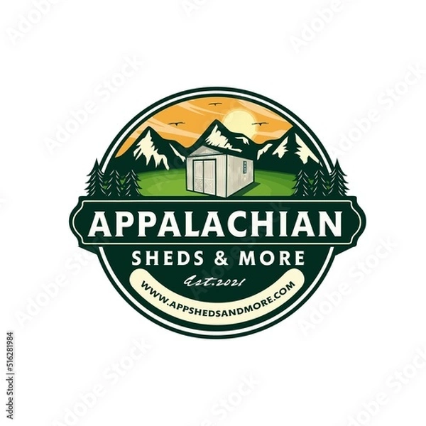 Obraz small house logo on the mountain