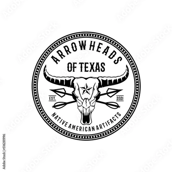 Obraz bull head logo design vector