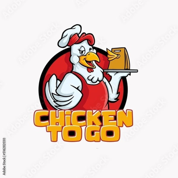 Obraz chicken food delivery design vector