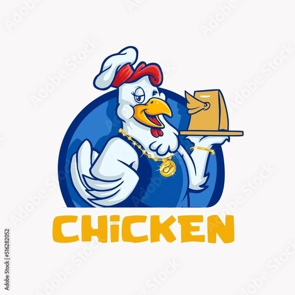 Obraz chicken food delivery design vector