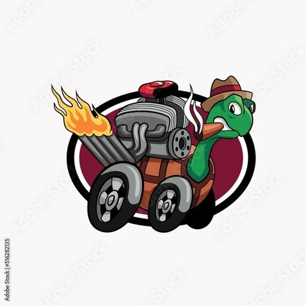 Obraz cartoon turtle design vector illustration