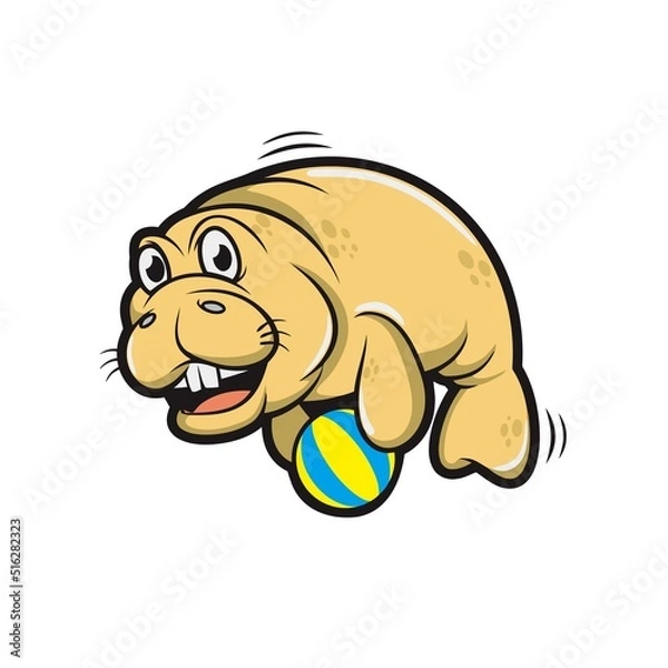Obraz hippopotamus vector illustration