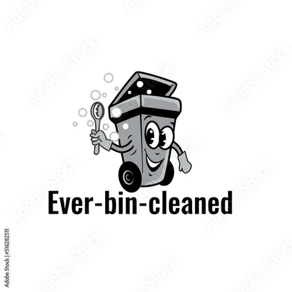 Obraz trash can logo design vector