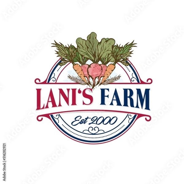 Obraz vegetable logo design vector illustration